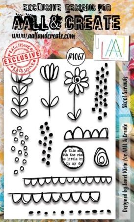 AALL & CREATE -Stamp Set A6 Skool Scrawls