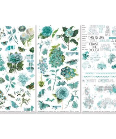 Alternative view of 49 & Market - Color Swatch: Teal Rub-On Transfer Set