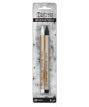 Tim Holtz Distress Watercolor Pencil 2/Pkg - Picket Fence & Black Soot