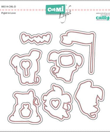 IMPRONTE D'AUTORE -fustelle Piglet in Love