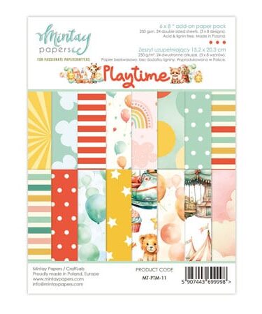 Mintay - Collezione Playtime - Add-On Paper Pack (6"x8")
