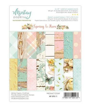 Mintay - Collezione Spring Is Here - Spring Is Here, Add-On Paper Pack (6"x8")