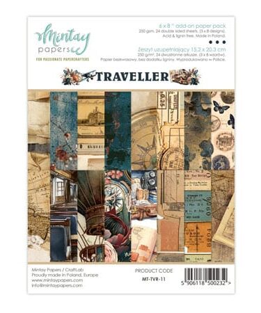 Mintay - Collezione Traveller -  Add-On Paper Pack (6"x8")
