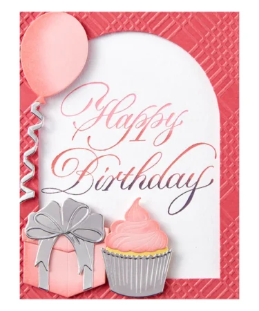 Alternative view of SPELLBINDERS - Copperplate Happy Birthday Press Plate