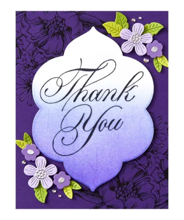 Alternative view of SPELLBINDERS - Copperplate Thank You Press Plate