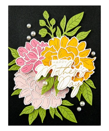 Alternative view of SPELLBINDERS - Peony Celebration Etched Dies