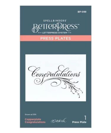 SPELLBINDERS - Copperplate Congratulations Press Plate