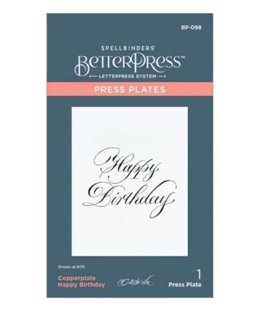 SPELLBINDERS - Copperplate Happy Birthday Press Plate