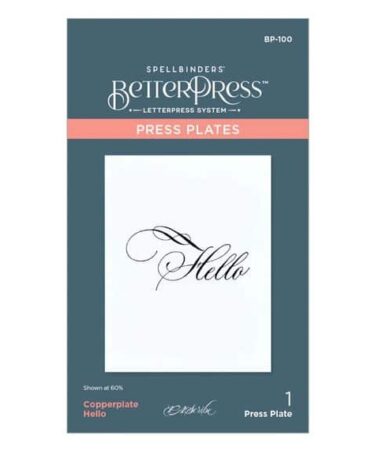 SPELLBINDERS - Copperplate Hello Press Plate