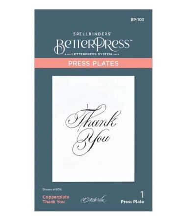 SPELLBINDERS - Copperplate Thank You Press Plate