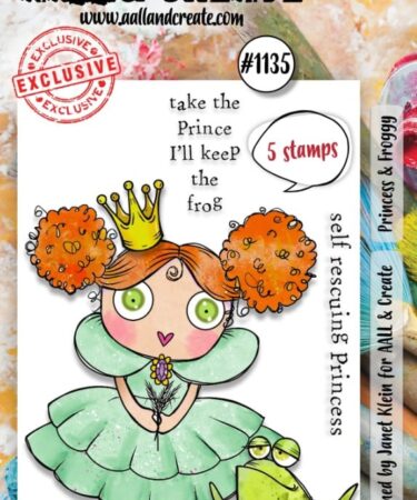 AALL & CREATE - #1135 - A7 STAMP SET - PRINCESS & FROGGY