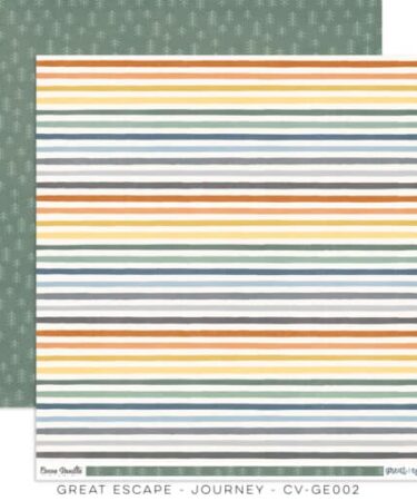 COCOA VANILLA - COLLEZIONE GREAT ESCAPE - Carta Patterned 12x12 - JOURNEY PAPER