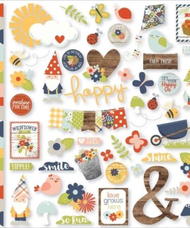 SIMPLE STORIES - Collezione BLOOM & GROW -  Cardstock stickers