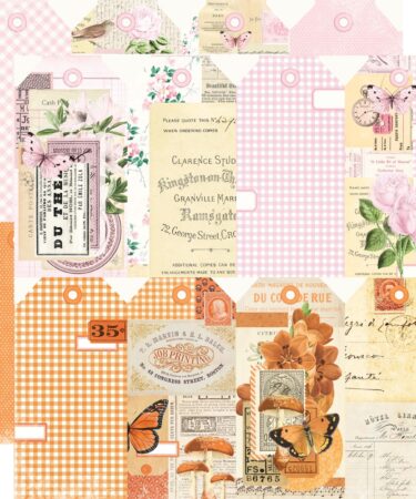 SIMPLE STORIES - Collezione Simple Vintage Essentials Color Palette - Carta patterned - Blush & Orange Tags