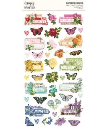 SIMPLE STORIES - Collezione Simple Vintage Essentials Color Palette - 6x12 Chipboard
