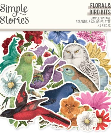 SIMPLE STORIES - Collezione Simple Vintage Essentials Color Palette - Floral & Bird Bits & Pieces