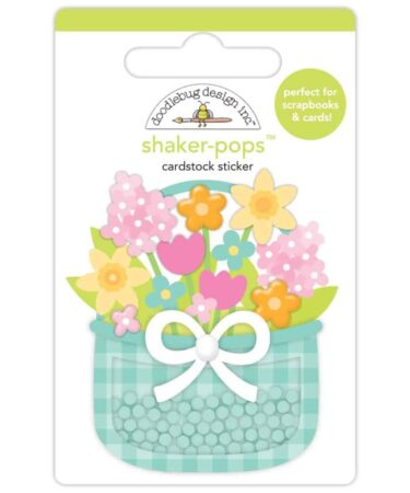DOODLEBUG - Collezione bunny hop -  Shaker-Pops 3D Stickers - Blooming Basket