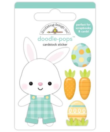 DOODLEBUG - Collezione bunny hop - Doodle-Pops 3D Stickers - Mr. Cottontail