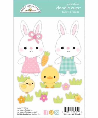 DOODLEBUG - Collezione bunny hop - Doodle Cuts Dies -Bunny & Friends