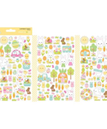 DOODLEBUG - Collezione bunny hop - Mini Cardstock Stickers Icons
