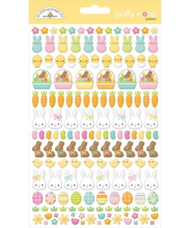 DOODLEBUG - Collezione bunny hop - Puffy Stickers Icons