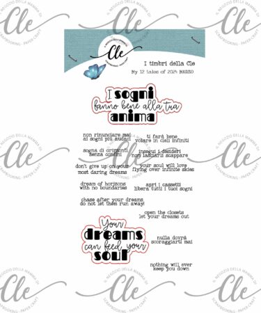 IL NEGOZIO DELLA MAMMA DI CLE - I TIMBRI DELLA CLE – MY 12 TALES OF 2024 - MARZO - TIMBRO + FUSTELLE COORDINATE