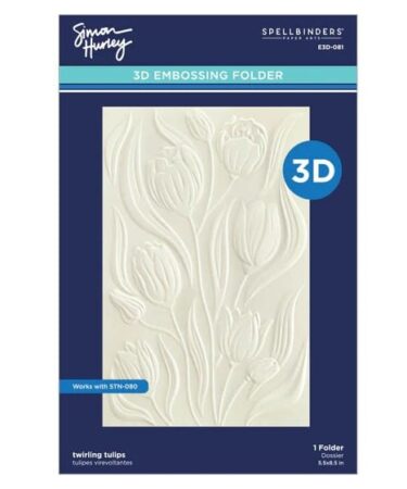 SPELLBINDERS - TWIRLING TULIPS 3D EMBOSSING FOLDER