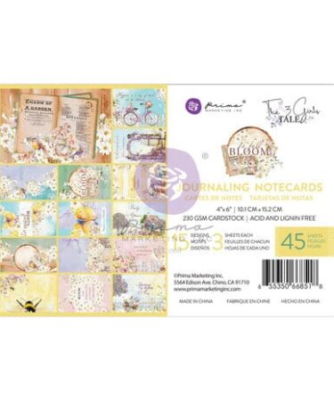 Prima Marketing In Full Bloom 4x6 Inch Journaling Cards