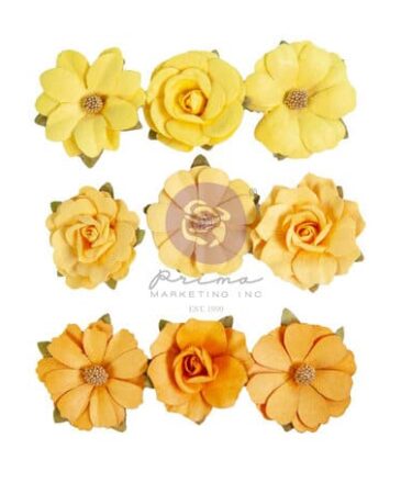 Prima Marketing In Full Bloom Flowers Warm Sunshine (9pcs)