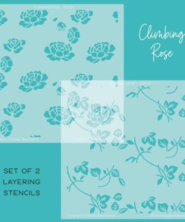 HONEY BEE - Climbing Rose - Set Of 2 Layering Background Stencils
