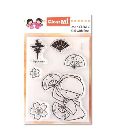 IMPRONTE D'AUTORE -set di timbri  Girl with Fans