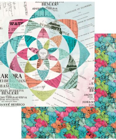 49 and Market - Collezione Kaleidoscope Double-Sided Cardstock 12"X12" - Quilted Spirograph