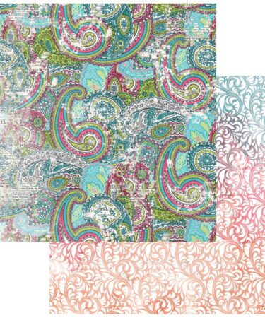 49 and Market - Collezione Kaleidoscope Double-Sided Cardstock 12"X12" - Paisley Parade