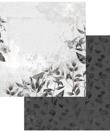 49 and Market - Color Swatch: Collezione Charcoal Double-Sided Cardstock 12"X12"- #1