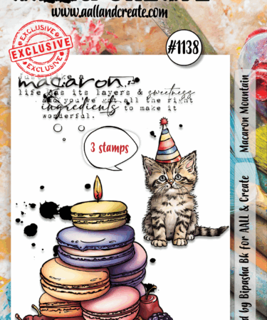 AALL & CREATE -#1138 - A6 Stamp Set - Macaron Mountain
