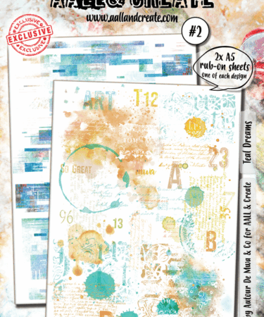 AALL & CREATE - #2 - A5 Rub-Ons - Teal Dreams