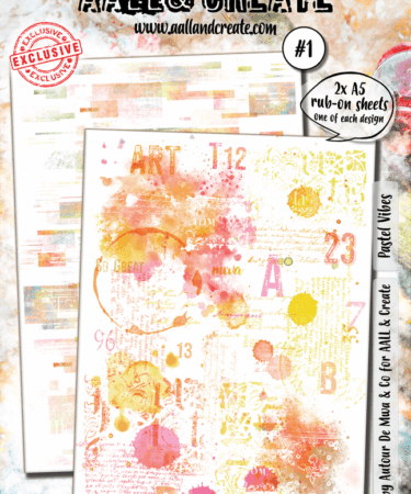 AALL & CREATE - 	 #1 - A5 Rub-Ons - Pastel Vibes