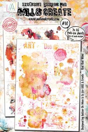 AALL & CREATE - #10 - A5 Rub-Ons - Red Red Wine