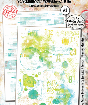AALL & CREATE - #3 - A5 Rub-Ons - Greeny Meanies