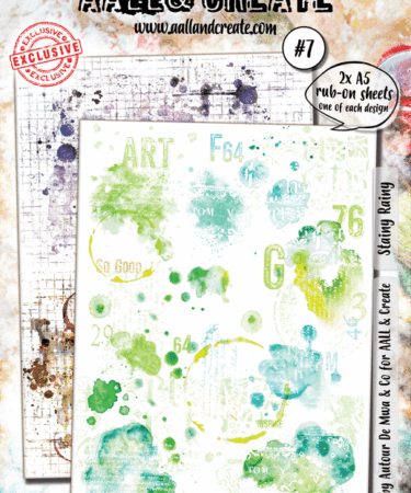 AALL & CREATE - #7 - A5 Rub-Ons - Stainy Rainy
