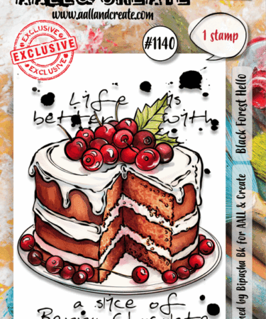 AALL & CREATE - #1140 - A7 Stamp Set - Black Forest Hello