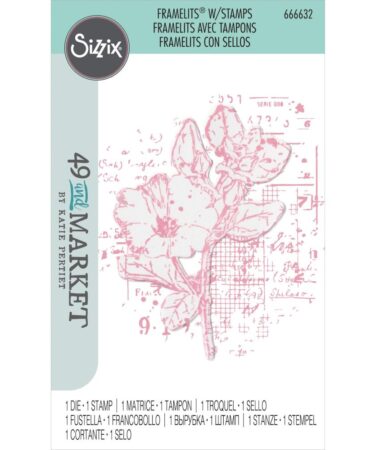 Sizzix Framelits Die & Stamp Set By 49 & Market 2/Pkg 666632