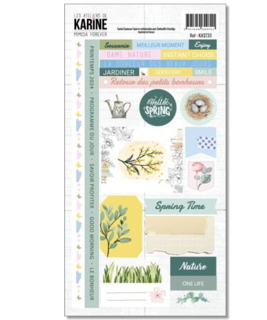 Les Ateliers de Karine -  Collezione MIMOSA FOREVER - Stickers 15X30