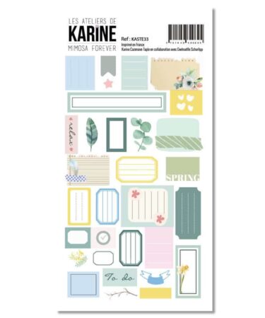 Les Ateliers de Karine -  Collezione MIMOSA FOREVER -  stickers étiquettes
