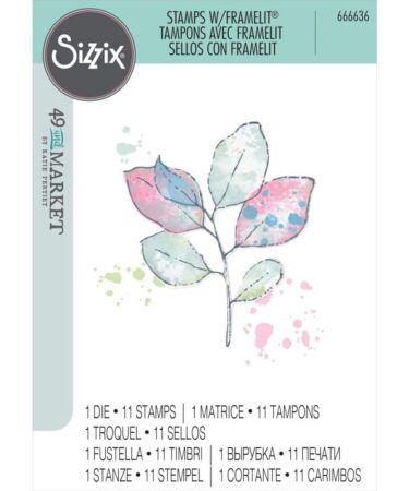 Sizzix Framelits Die & A5 Stamp Set By 49 & Market 12/Pkg 666636