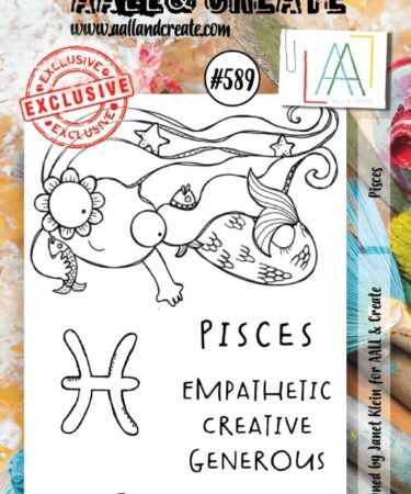 AAL & CREATE - #589 - A7 CLEAR STAMP SET - PISCES