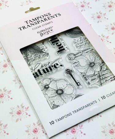 Florilèges Design -Collezione LA VIE EN ROSE - Timbro in silicone LOVE NATURE