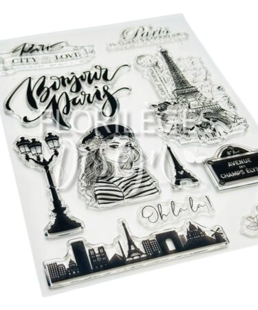 Alternative view of Florilèges Design -Collezione LA VIE EN ROSE - Timbro in silicone BONJOUR PARIS