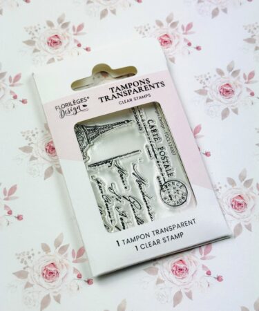 Florilèges Design - Collezione LA VIE EN ROSE - timbri in silicone CARTE POSTALE