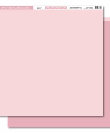 Florilèges Design - Collezione LA VIE EN ROSE - Papier uni DUO ROSE GUIMAUVE